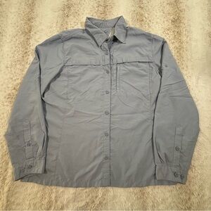 L.L.Bean Tropicwear Women’s Long Sleeve Fishing Hiking Shirt Gray L